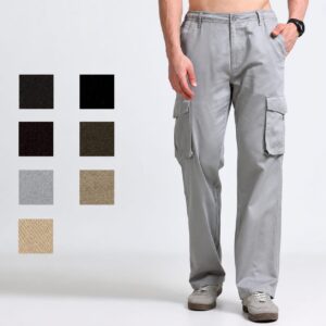 "Casual men’s cargos in breathable cotton fabric"