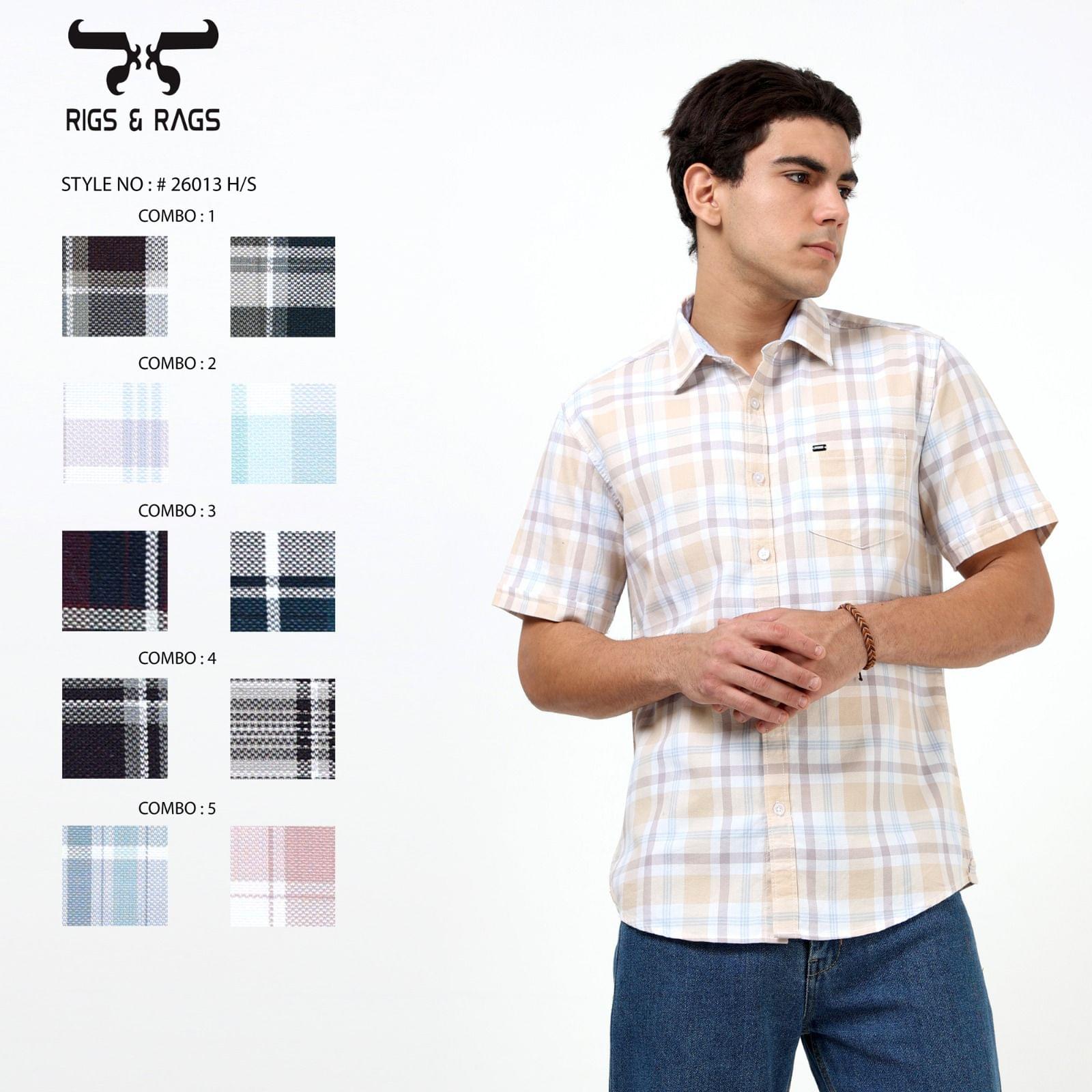 "Classic men’s checked shirt – stylish pattern, comfortable fit, and versatile design for casual or formal wear."