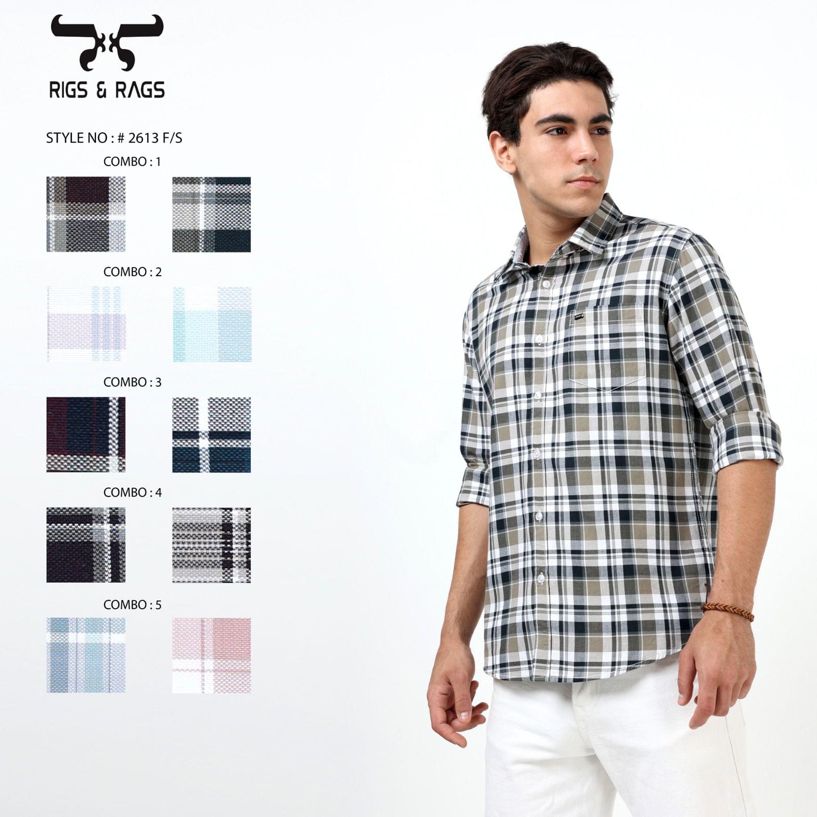 "Classic men’s checked shirt – stylish pattern, comfortable fit, and versatile design for casual or formal wear."